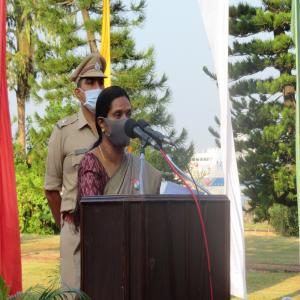 Dr. M. Beena IAS, Chairperson addressing the gathering
