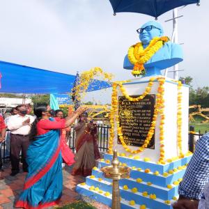 On the occasion of birth anniversary of Bharat Ratna Dr BR Ambedkar, Dr M Beena IAS, Chairperson, Cochin Port Trust paid tributes and spoke on the occasion