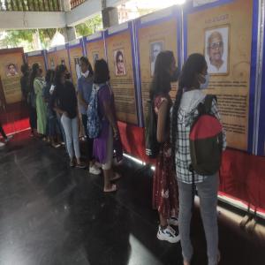 Interactive session and Quiz program were held for higher secondary students on 2nd day of Photo Exhibition on 'Freedom Struggle & Freedom Fighters of Kerala' at Tripunithura as part of #AzadiKaAmritMahotsav (11 May 2022)