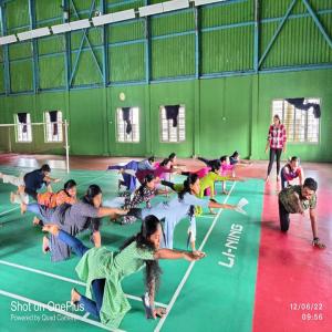 Yoga practice at Cochin Port – count down to the International Day of Yoga