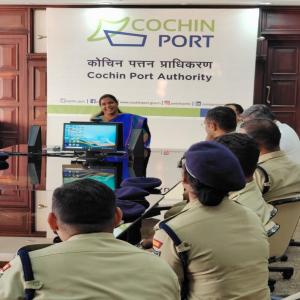 IPS officer trainees from @svpnpahyd visited Cochin Port 