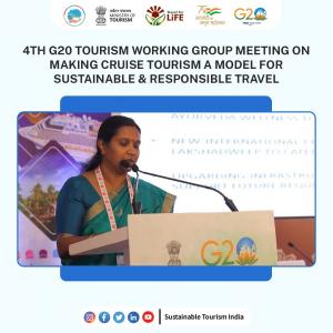 Dr.M.Beena, IAS Chairperson, Cochin Port  presented a paper on 'Developing India as Hub of Cruise Tourism' in the 4th G20 Tourism Working Group Meeting held at Goa