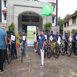 Vigilance Awareness Week Cyclothon flagged off by Sri T. Prabhu IOFS, CVO, CoPA